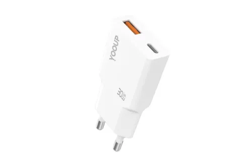 Yooup NC113-D USB/USB-C hálozati töltő - 30W