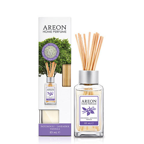 AREON Home Perfume Sticks - pálcás illatosító - 85ml - Patchouli - Orgona, Vanília