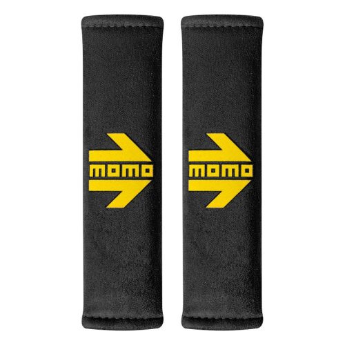 MOMO biztonsági öv párna - fekete/sárga - párban