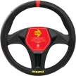 Momo Elegant kormányvédő - M - 38-39cm - fekete-piros/sárga logó