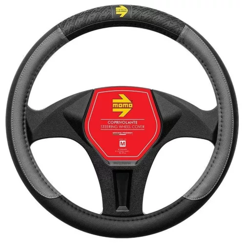 Momo VIP kormányvédő - M 38-39 cm - fekete/szürke