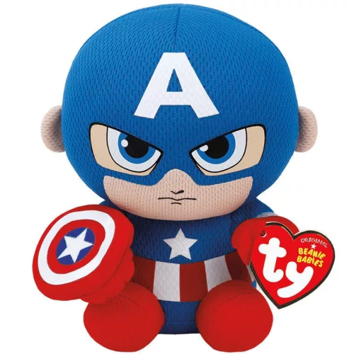 Ty Squisy Beanie Babies Marvel Amerika Kapitány plüss figura