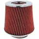 Sport levegőszűrő - 89-83-80-76-70-63-60mm - 155x130 - ferde bordázat