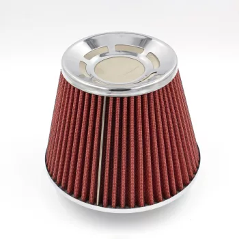 Sport levegőszűrő - piros/króm - 89/83/80/76/70/63/60mm