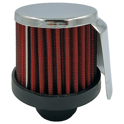 Karterszűrő króm hővédő lemezzel - 12mm - 65x75mm