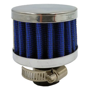 Karterszűrő - kék/króm - 12mm - 35x50mm