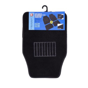Textil autószőnyeg szett - fekete - 4db-os