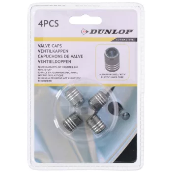 Dunlop alu szelepsapka műanyag maggal - szürke - 4db