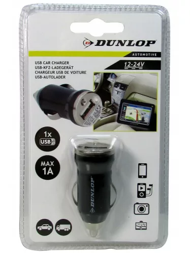 Dunlop szivargyújtós töltő - 1xUSB -1A 12/24V
