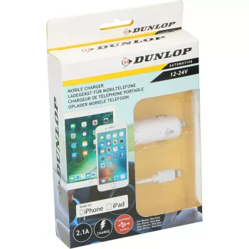 Dunlop Iphone szivargyújtó töltő - 12/24V, 2,1A