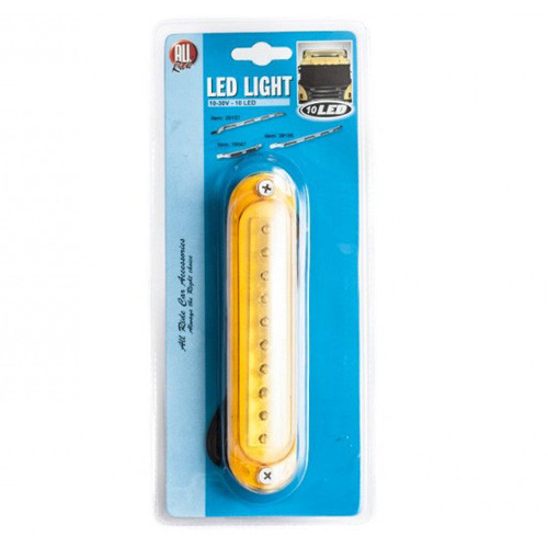 LED jelzőfény - 10-30V - sárga