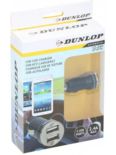 Dunlop szivargyújtós töltő - 2xUSB 12/24V