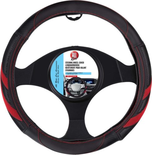 All Ride műbőr kormányvédő - fekete/piros - 37-39cm