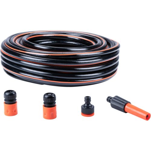 Black&Decker locsolótömlő szett 3 csatlakozóval + 1 locsolófej