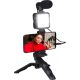Grundig 3 az 1-ben szelfi stúdió - Vlogging készlet LED világítással, mikrofonnal és állvánnyal