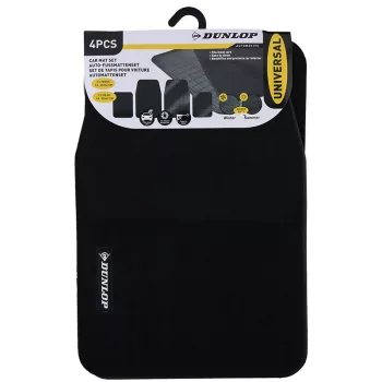   Dunlop univerzális autószőnyeg szett - két oldalas - textil/gumi - fekete