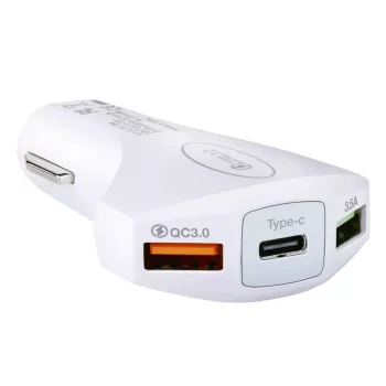   Dunlop szivargyújtós töltő - 2xUSB és 1x USB-C 12/24V 3,5A