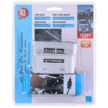  All Ride szivargyújtó elosztó hármas - 12/24V 5A - kapcsolóval