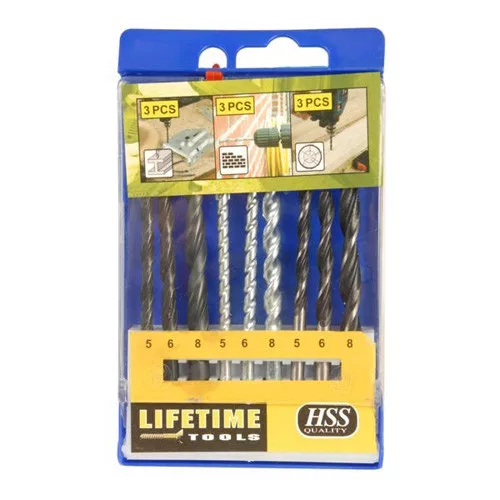 Lifetime Tools fúrófej készlet - 9db-os