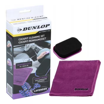   Dunlop levendula illatú szivacs + mikroszálas kendő készlet