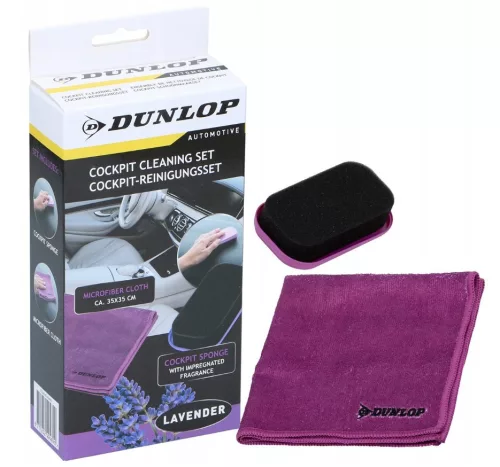 Dunlop levendula illatú szivacs + mikroszálas kendő készlet