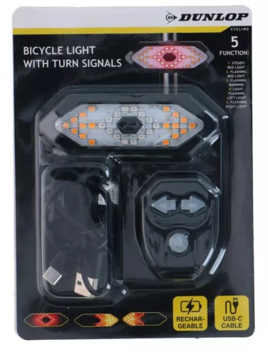 Dunlop LED kerékpár hátsó lámpa irányjelző funkcióval