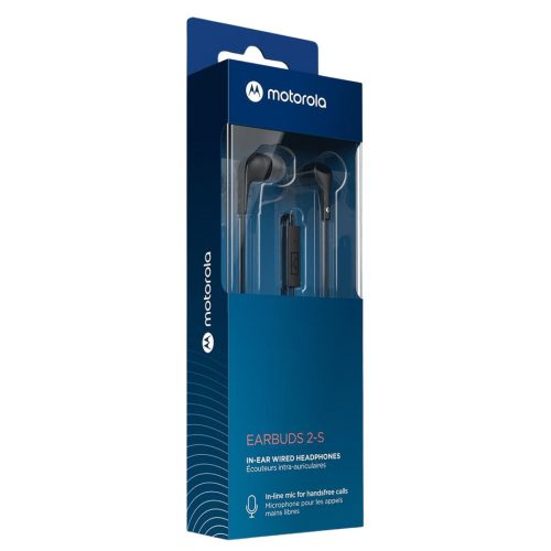 Motorola Earbuds2-S fülhallgató mikrofonnal - fekete