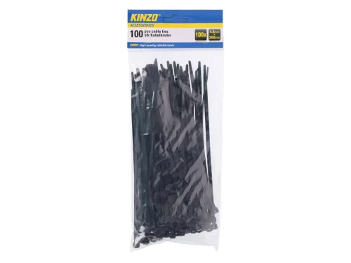 Kinzo 100db-os kábelkötöző készlet - 200x4,8mm