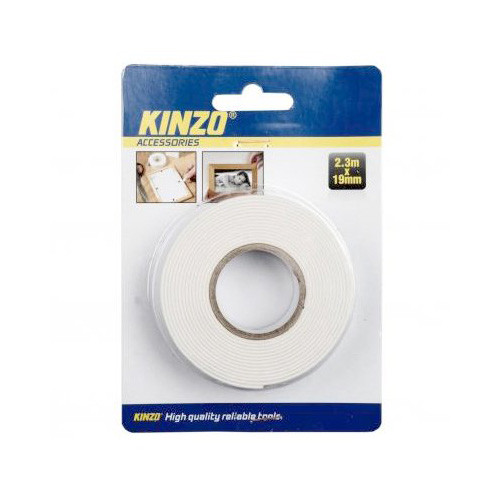 Kinzo kétoldalú ragasztószalag - 19mm x 2,3m