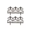 Barna kerti ágyás kerítés - 4db-os