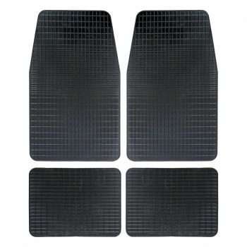 4 részes gumi autószőnyeg szett - fekete - Voyager