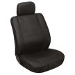 CARPOINT - 8 részes műbőr ülésvédő szett, univerzális, fekete 