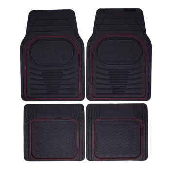   Carpoint Contour - 4 részes autószőnyeg szett, gumi, fekete színben