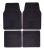 Carpoint Contour - 4 részes autószőnyeg szett, gumi, fekete színben