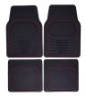 Carpoint Contour - 4 részes autószőnyeg szett, gumi, fekete színben