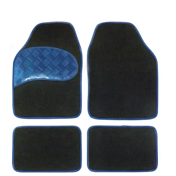   Carpoint univerzális textil autószőnyeg szett - fekete/kék