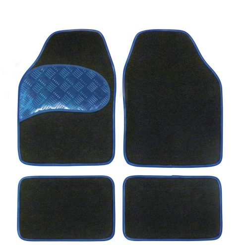 Carpoint univerzális textil autószőnyeg szett - fekete/kék