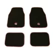 4 részes, autós szőnyegszett, műanyagszövet, fekete, katicás mintával