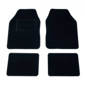   Carpoint - 4 részes, autós szőnyegszett, műanyagszövet, fekete színű
