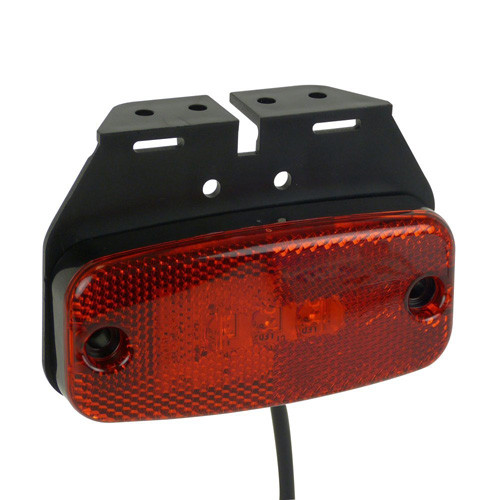 LED szélességjelző, szerelő konzollal - piros - 9-32V