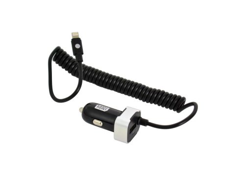 CARPOINT szivargyújtós töltő - USB+Ligthning - 120cm