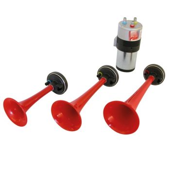 Carpoint - 3 tónusú kürt, 12V-os - piros