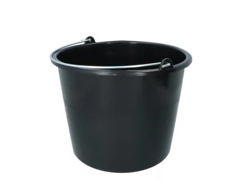 12 literes műanyag vödör - fekete