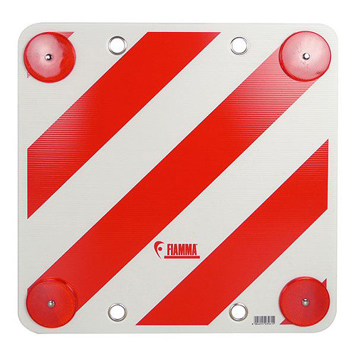 Carpoint fényvisszaverő tábla - piros-fehér csíkos - 50x50cm