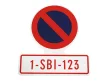 No Parking matrica