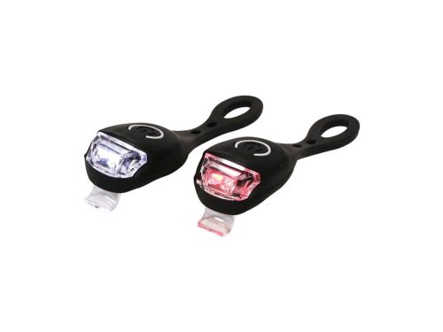 Dresco elemes kerékpár lámpa szett - fekete