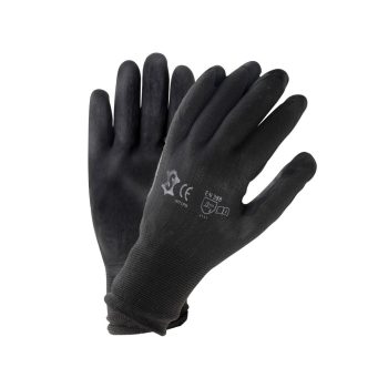   Munkakesztyű - PU tenyér mártott - fekete - 11 - XXXL - párban
