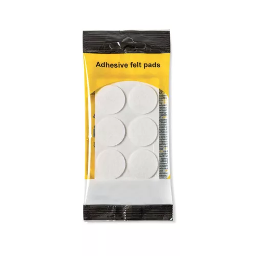 Bútorvédő filc - fehér - D=18mm, 3mm vastag - 12db