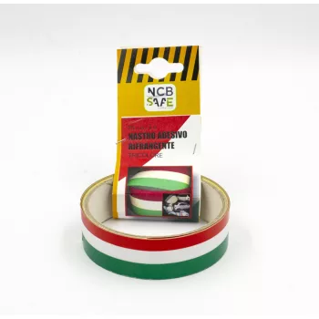 Fényvisszaverő szalag - öntapadós- trikolor - 1m