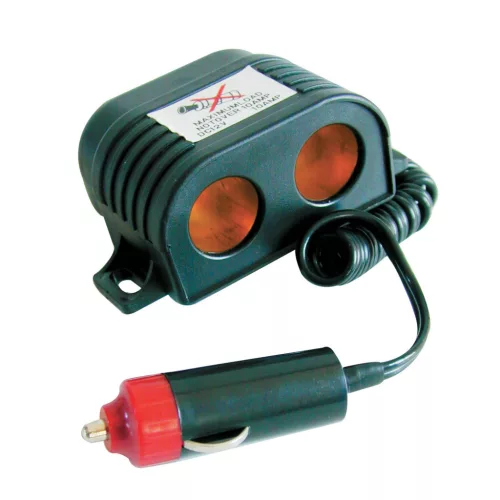 DAC 2es szivargyújtó elosztó - vezetékkel - 12/24V